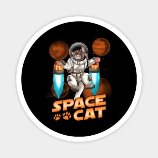 Cute Space Cat Adorable Kitty Astronaut Magnet